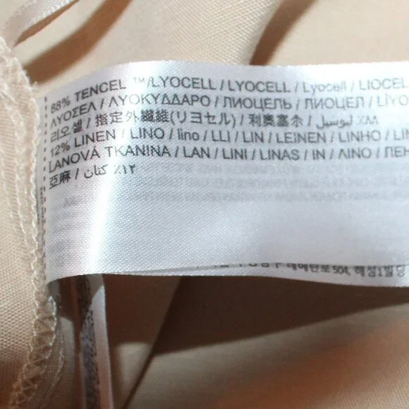 MNG by Mango NWT Linen Blend Tie Front Wide Leg Pants/Trouser - Picture 12 of 12